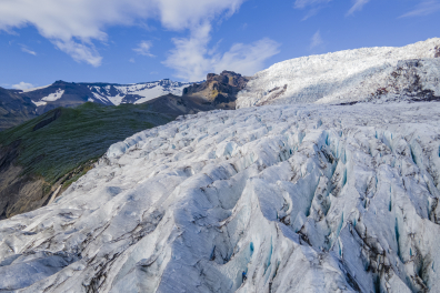 Glacier et séracs (Islande)